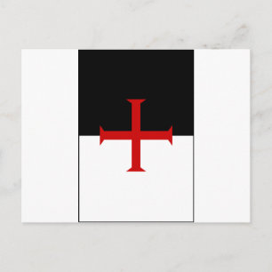 Knights Templar Flag Postkarte
