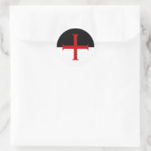 Knights Templar Flag Runder Aufkleber (Tasche)