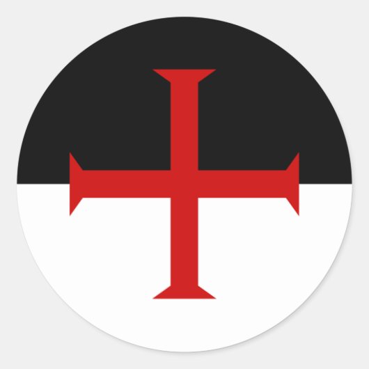 Knights Templar Flag Runder Aufkleber (Vorderseite)