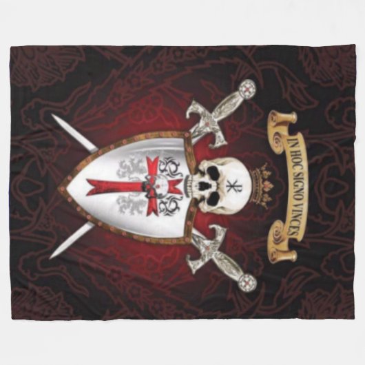 KNIGHTS TEMPLAR FLEECEDECKE (Vorderseite (Horizontal))