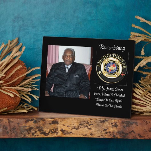 Knights Templar GedächtnisPlaque Fotoplatte (Seite)