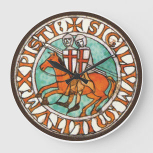 Knights Templar Große Wanduhr