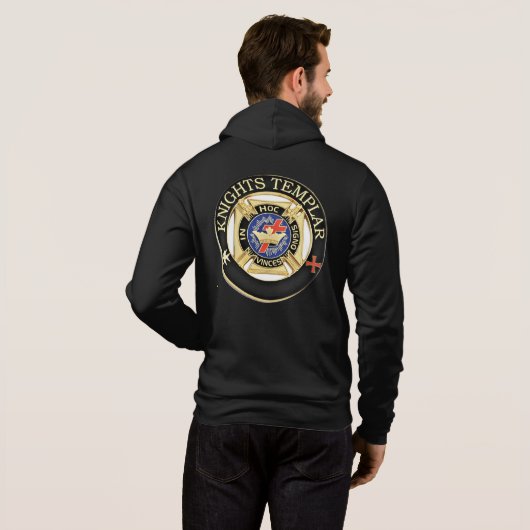 Knights Templar Hoodie (Schwarz voll)