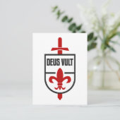 Knights Templar Kreuzfahrer DEUS VULT God Wills It Postkarte (Stehend Vorderseite)