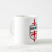 Knights Templar Mittelalterlicher DEUS VULT Kreuzf Kaffeetasse (Vorderseite Links)