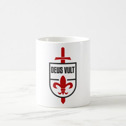 Knights Templar Mittelalterlicher DEUS VULT Kreuzf Kaffeetasse (Mittel)