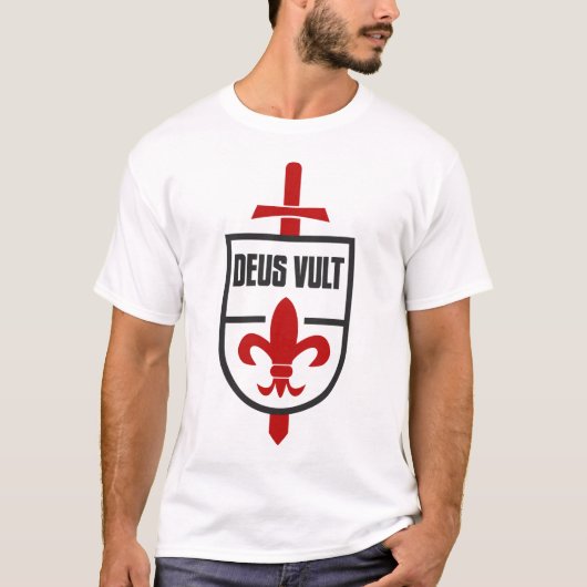 Knights Templar MOTTO DEUS VULT T - Shirt (Vorderseite)