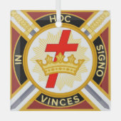 Knights Templar Ornament Aus Glas (Vorderseite)