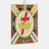Knights Templar Ornament Aus Glas (Vorderseite Rechts)