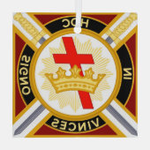 Knights Templar Ornament Aus Glas (Rückseite)