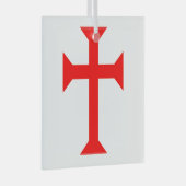 Knights Templar Ornament Aus Glas (Vorderseite Rechts)