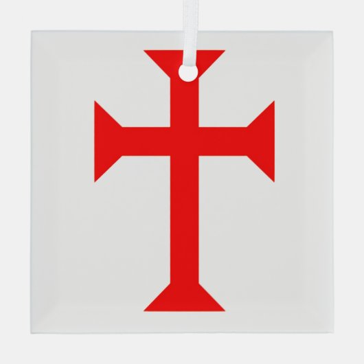 Knights Templar Ornament Aus Glas (Rückseite)