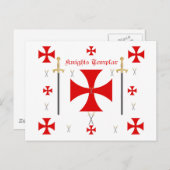Knights Templar Postkarte (Vorne/Hinten)