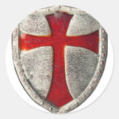 Knights Templar Runder Aufkleber (Vorderseite)