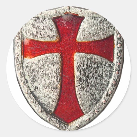 Knights Templar Runder Aufkleber (Vorderseite)