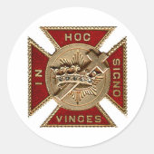 KNIGHTS TEMPLAR RUNDER AUFKLEBER (Vorderseite)