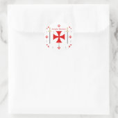 Knights Templar Runder Aufkleber (Tasche)