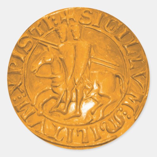 Knights Templar Runder Aufkleber (Vorderseite)