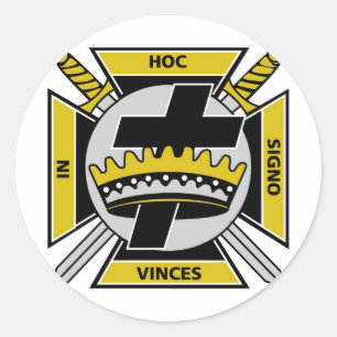 Knights Templar Runder Aufkleber