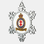 KNIGHTS TEMPLAR SCHNEEFLOCKEN Zinn-Ornament (Rechts)