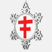 KNIGHTS TEMPLAR SCHNEEFLOCKEN Zinn-Ornament (Rechts)