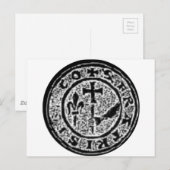 Knights Templar Siegel #2 Postkarte (Vorne/Hinten)