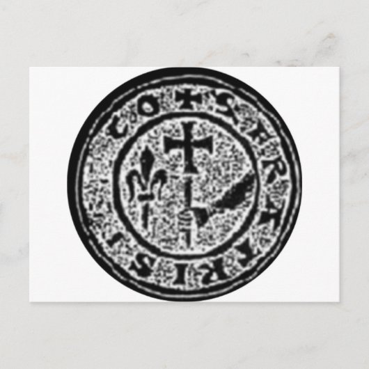 Knights Templar Siegel #2 Postkarte (Vorderseite)