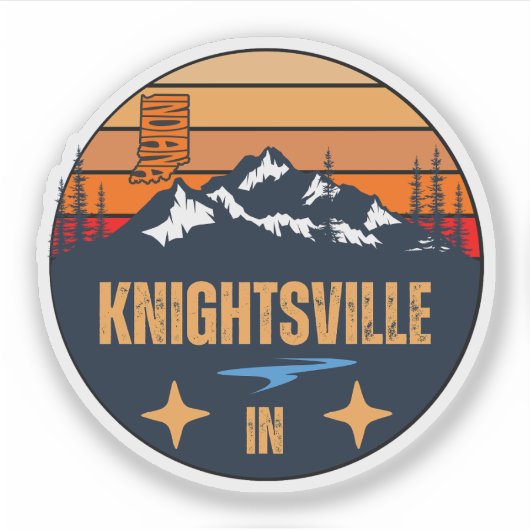 Knightsville, Indiana Aufkleber (Vorderseite)