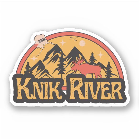 Knik River, Alaska Sticker (Vorderseite)