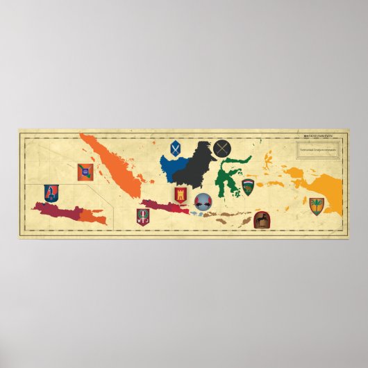 KNIL Territorial Troepen Kommando Overzicht Poster (Vorne)