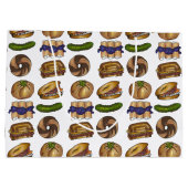 Knish Bagel Blintz Reuben Pickle Lox NYC Deli Food Große Geschenktüte (Rückseite)