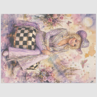Knistern in lila Dolly-Decoupage-Papier Seidenpapier