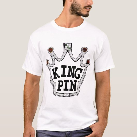 Knistern-König Pin T-Shirt (Vorderseite)