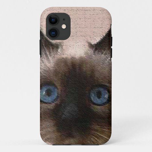 Knisternaltes der siamesischen Katze gebrochenes Case-Mate iPhone Hülle (Rückseite)