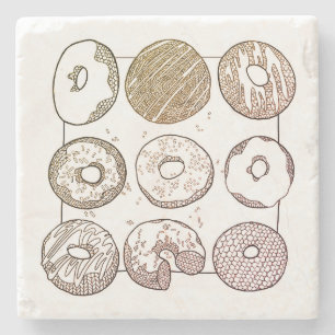 KNIT DONUTS Marmorstein-Unterlage Steinuntersetzer