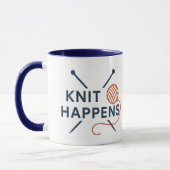 Knit Happens Funny Knitting Pun Tasse (Links)