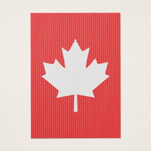 Knit Style Maple Leaf Knitting Motiv (Vorderseite)