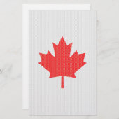 Knit Style Maple Leaf Knitting Motiv Briefpapier (Vorne/Hinten)