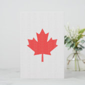 Knit Style Maple Leaf Knitting Motiv Briefpapier (Stehend Vorderseite)