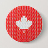 Knit Style Maple Leaf Knitting Motiv Button (Vorderseite)