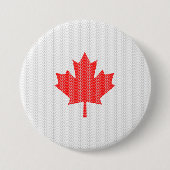 Knit Style Maple Leaf Knitting Motiv Button (Vorderseite)