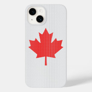 Knit Style Maple Leaf Knitting Motiv Case-Mate iPhone 14 Hülle