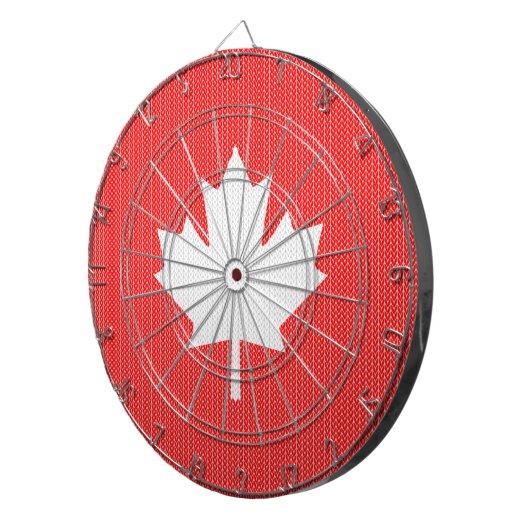 Knit Style Maple Leaf Knitting Motiv Dartscheibe (Vorderseite rechts)