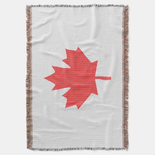Knit Style Maple Leaf Knitting Motiv Decke (Vorderseite Vertikal)