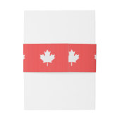 Knit Style Maple Leaf Knitting Motiv Einladungsbanderole (Rückseitenbeispiel)