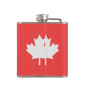 Knit Style Maple Leaf Knitting Motiv Flachmann (Rückseite)