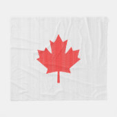 Knit Style Maple Leaf Knitting Motiv Fleecedecke (Vorderseite (Horizontal))