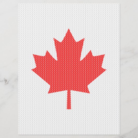 Knit Style Maple Leaf Knitting Motiv Flyer (Vorne)