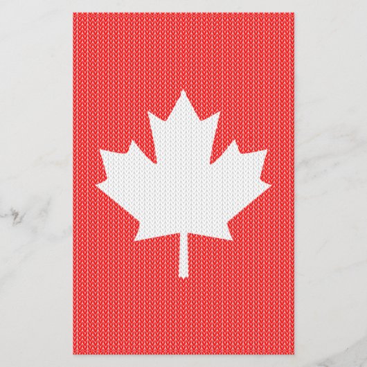 Knit Style Maple Leaf Knitting Motiv Flyer (Vorne)