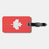 Knit Style Maple Leaf Knitting Motiv Gepäckanhänger (Rückseite horizontal)